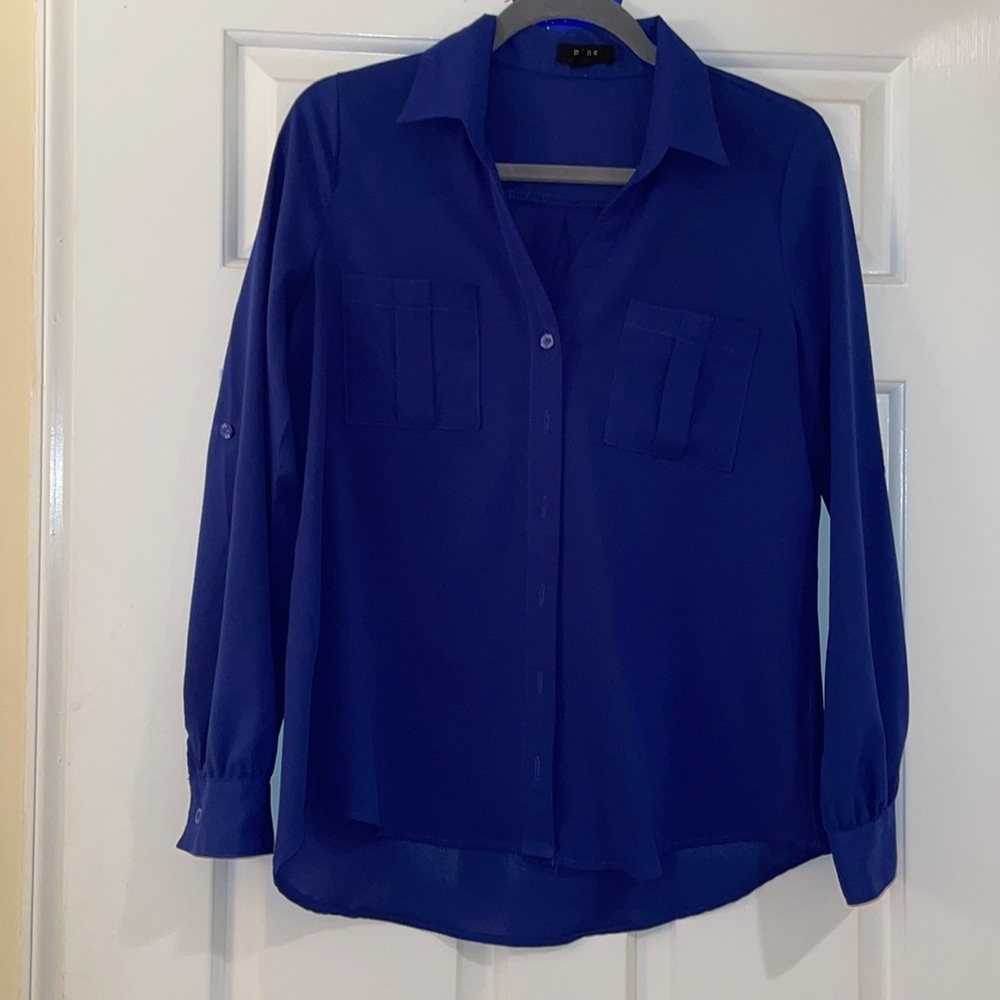 Blue Button Down top